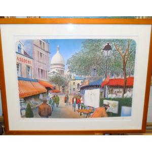 絵画 油絵 小澤勇寿郎 作 パリの街 8号サイズ インテリア 定価160000円