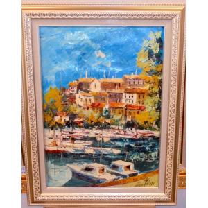 フランス風景絵画 油絵 小澤勇寿郎 作 パリの街 8号サイズ インテリア