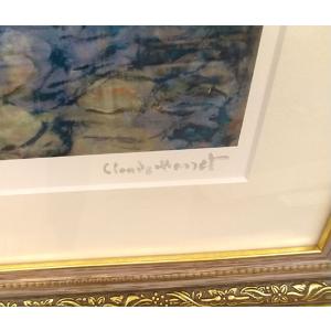 モネ 「睡蓮(朝)」有名絵画 インテリア 版画...の詳細画像2