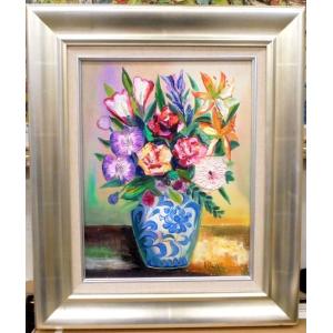 絵画 油絵 小澤勇寿郎 作 パリの街・ムフタール 6号サイズ インテリア