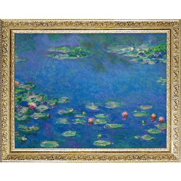 モネ 睡蓮 世界の名画 有名絵画 立体複製画 74cm×60cm