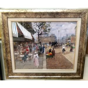 絵画 油絵 小澤勇寿郎 作 パリの女 6号サイズ インテリア 定価120000円