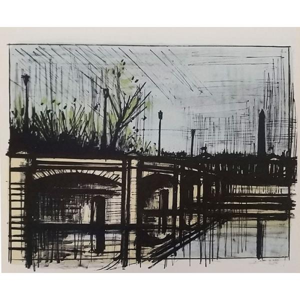 ビュッフェ 「パリ・コンコルド橋」 絵画版画 リトグラフ インテリア 額付31cm×42cm 1点の...