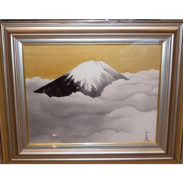 富士山 横山大観 リトグラフ 絵画 「霊峰富士」 海外向けにも 額サイズ56cm×67cm EDナン...