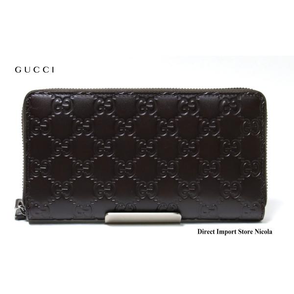 グッチ 財布 GUCCI GG柄グッチシマレザー ラウンドファスナー長財布 AVEL レディース/メ...