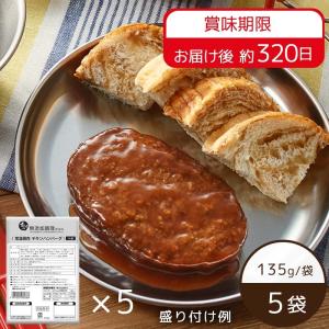 常温保存チキンハンバーグ 5袋（常温品）｜ 国産 鶏肉 不使用 非常食 お弁当 おかず 惣菜 非常食 災害食 防災食 石井食品｜石井食品公式ストア