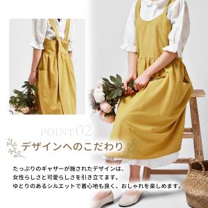 エプロン ワンピースエプロン ハイウエスト ジ...の詳細画像3