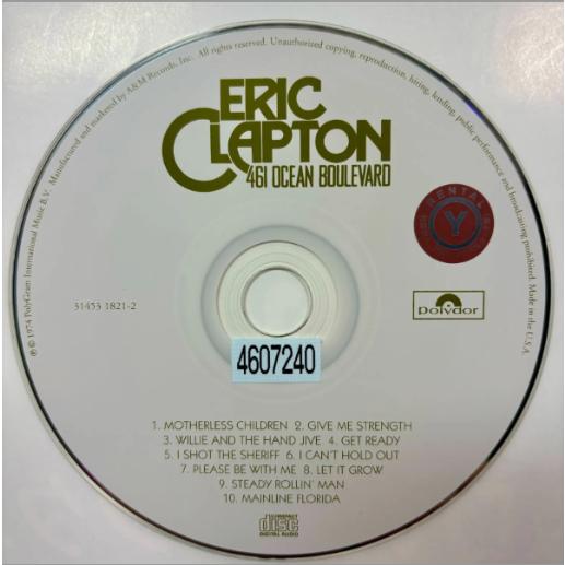 461 OCEAN BOULEVARD／エリック・クラプトン／輸入盤