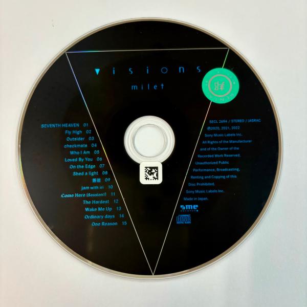 visions(通常盤)／milet