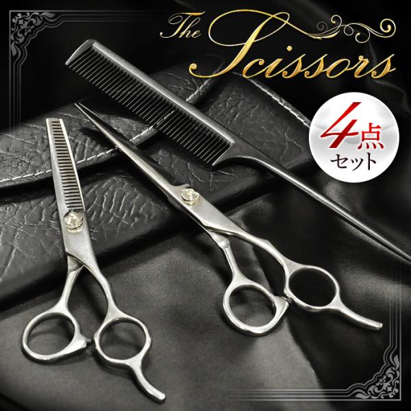 散髪用ハサミ すきバサミ 髪用 散髪ハサミセット プロ カットハサミ プロ用 セット すきばさみ プ...