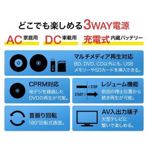 ポータブルdvdプレーヤー ブルーレイ 車載 ...の詳細画像2