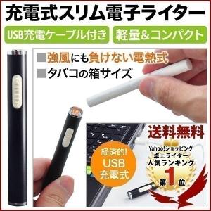 ライター 電子ライター 充電式 USB スリム コンパクト