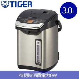電気ポット タイガー 3l 蒸気レス 湯沸かしポット 小型 電気代 省エネ 3リットル 蒸気レスポット 電気代 安い 保温 電気 電気湯沸かしポット 湯沸 おしゃれ 黒