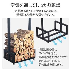 薪ラック 薪棚 薪棚ラック 屋外 室内 キャン...の詳細画像3