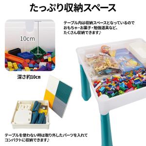 ブロック おもちゃ テーブル 知育デスク クリ...の詳細画像4
