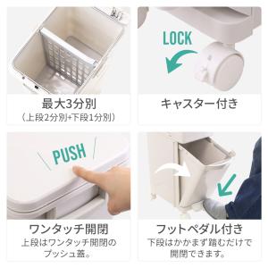 ゴミ箱 分別 2段 スリム おしゃれ 29リッ...の詳細画像2
