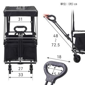 キャリーワゴン 屋根付き 大容量 100L ア...の詳細画像4