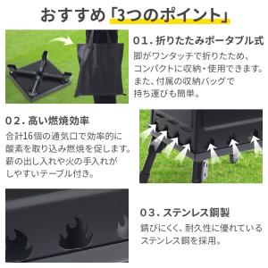 薪ストーブ キャンプ 小型 二次燃焼 ミニ キ...の詳細画像1