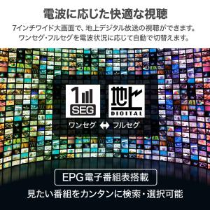 ポータブルテレビ フルセグ TV録画対応 7イ...の詳細画像2