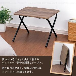 折りたたみテーブル おしゃれ 小さい 机 折り...の詳細画像1