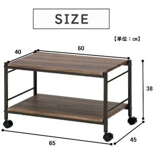 センターテーブル キャスター付き 幅60cm ...の詳細画像3