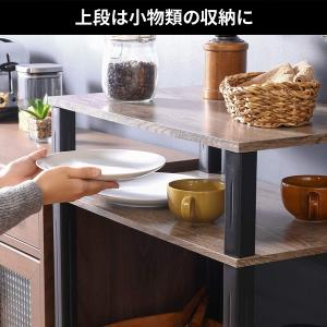 レンジ台 幅60 木製 キャスター付き キッチ...の詳細画像2