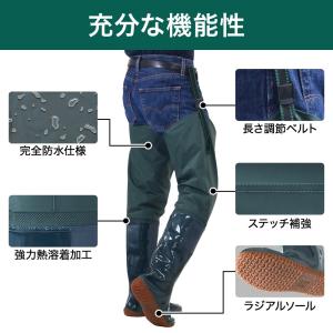 ウェーダー 釣り ヒップウェーダー 渓流 長靴...の詳細画像3