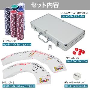 ポーカーセット ポーカーチップ 300枚 ポー...の詳細画像1