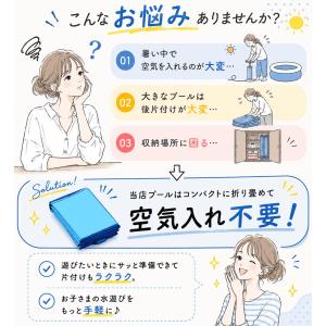プール 家庭用 折りたたみ ビニールプール 折...の詳細画像2