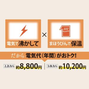 象印 電気ポット 2.2L 3L おしゃれ 魔...の詳細画像2
