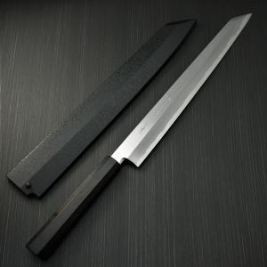 ボーナスストア+5％】VG10 本焼 切付柳刃 鬼反り 尺一 人工象牙 三本銀