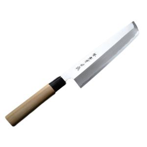 極美品｜堺一文字忠國 鱧切包丁 霞 尺 青鋼 朴柄 KN02-B739-2L1C