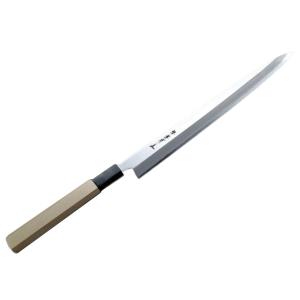 包丁 柳刃210mm 郷右馬允義弘 上作 安来鋼白紙2号 鞘付 水牛柄 山脇