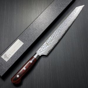 尺一　剣型　切付柳刃包丁 銀巻人工象牙八角柄　knife 血流し 尺 鱧 骨切り包丁 V金10号 人工象牙八角柄 - メルカリ