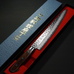 青木刃物製作所 240mm 筋引 33層槌目ダマスカス 07397 : WADA 青木刃物製作所 240mm 筋引 33層槌目ダマスカス 07397 : WADA
