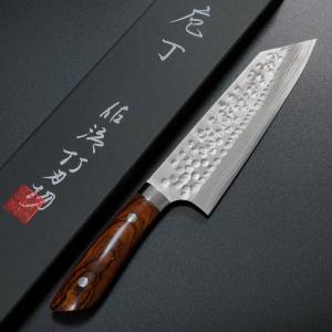 包丁 堺一文字光秀 青鋼 本霞 左出刃包丁150mm【送料無料・名入れ無料