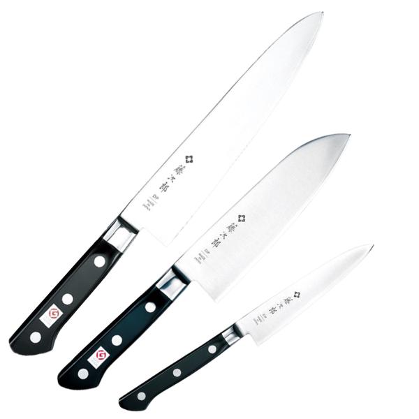 藤次郎 包丁セット 牛刀 三徳 ペティ V金10号 日本製 ステンレス 口金付 ギフトラッピング プ...