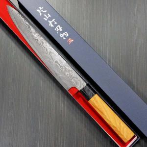 包丁 筋引 270mm 筋引き V金10号 ステンレス ダマスカス 槌目 本鍛造 9