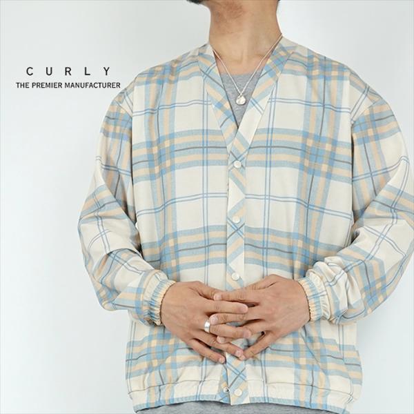 カーリー リラクシンチェックカーディガン CURLY RELAXING CARDIGAN -chec...