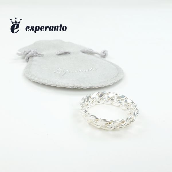 エスペラント ラウンデッドフラットリンクチェーンリング　Esperanto　ROUNDED FLAT...