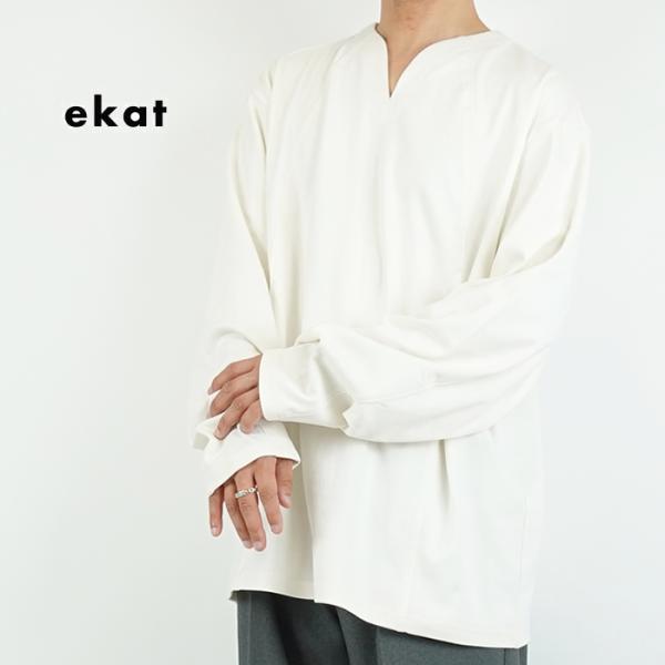 Vネックジャージ　ekat　エカット　V NECK JERSEY
