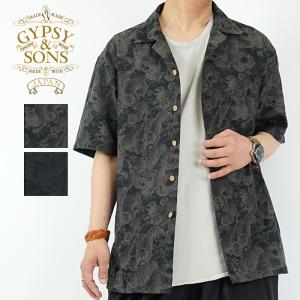 百虎ジャガード半袖シャツ　ジプシー＆サンズ　JQ/HUNDRED TIGER S.S. SHIRTS　Gypsy&sons　日本製