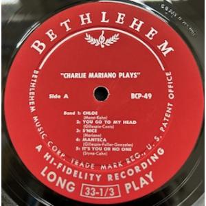 CHARLIE MARIANO / PLAYS...の詳細画像3