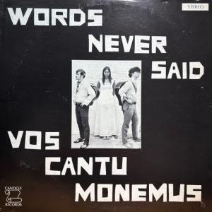【激レア】レア・アシッド・フォーク！VOS CANTU MONEMUS / WORDS NEVER SAID (US-ORIGINAL)