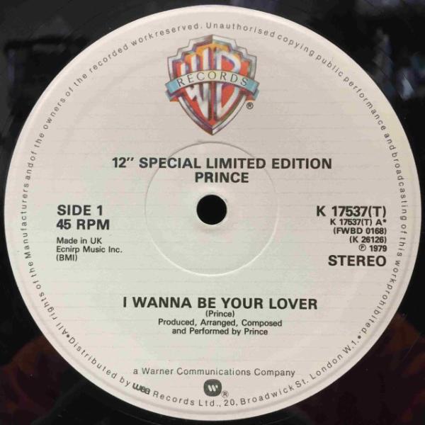 PRINCE / I WANNA BE YOUR LOVER (12") (UK-ORIGINAL)