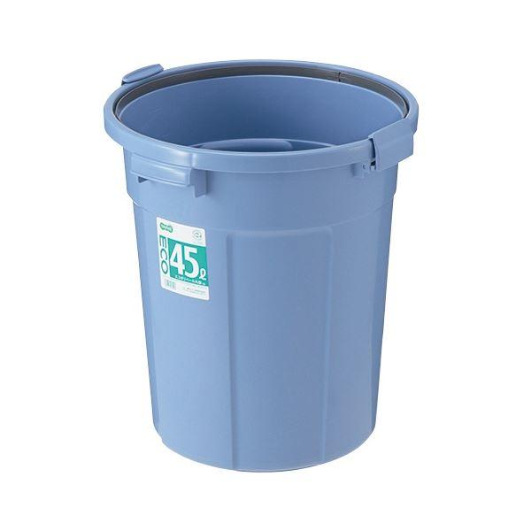 （まとめ） TANOSEE エコポリペール 丸型 45L 本体のみ(フタ別売) ブルー 1個 〔×3...