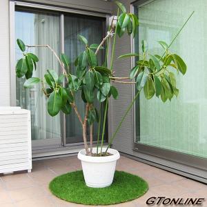 リアル人工芝 芝生マット 円形 直径40cm(...の詳細画像1