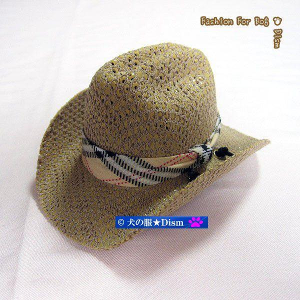 ストローハット（麦わら帽子風・茶色）