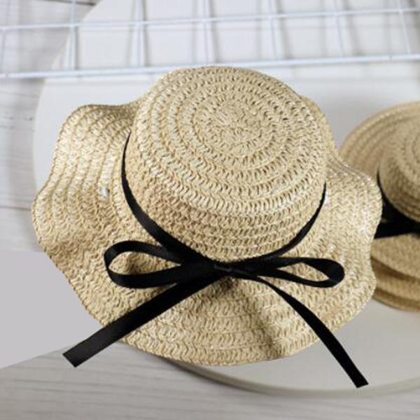 犬の帽子（大2）麦わら帽子 スラウチハット ブラックリボン ストローハット 犬用 カウボーイハット ...