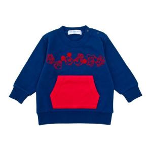 ベビートレーナー トリコロール 東京ディズニーランド 東京ディズニーシー ネイビー レッド 赤ちゃん用 長袖シャツ スウェット ポケット付き 肩ボタン Prettyfunnyballoons Com